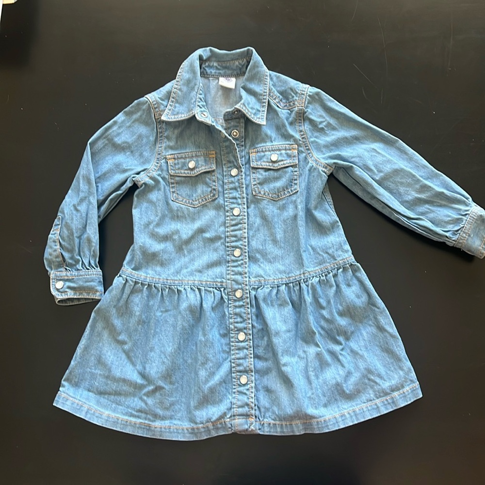 Petit Bateau Denim Dress in size 3, 94cm